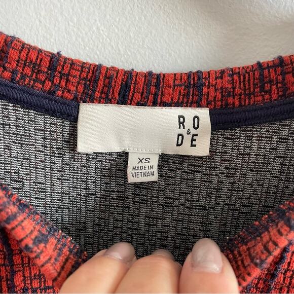 Anthropologie | RO + DE Perette Peplum Top Rust Red Textured Blouse Fall Ruffle - Picture 4 of 8